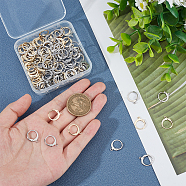 120Pcs 304 Stainless Steel Leverback Earring Findings, with Loop, Golden & Stainless Steel Color, 14.5x12x2mm, Hole: 1~1.2mm, Pin: 0.8x1mm, 60pcs/color(STAS-UN0024-85)