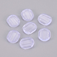 Comfort Silicone Earring Pads, Clip Earring Cushions, for Clip-on Earrings, Clear, 10x9x2mm, Hole: 8.5x1mm(X-KY-L078-01A)