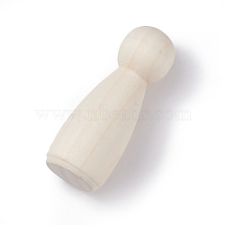 Unfinished Wooden Children Toys, DIY Accessories, Puppet, Navajo White, 2.45x6.5cm(WOOD-XCP0001-48)