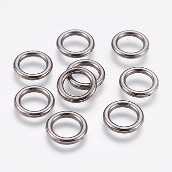 CCB Plastic Linking Rings, Ring, Gunmetal, 15x2~2.5mm, Hole: 10mm