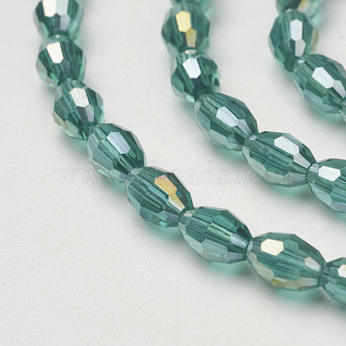 Chapelets de perles en verre galvanoplastique(GC885Y-2)-2