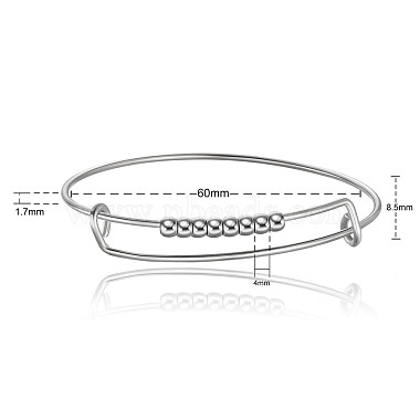 Shegrace réglable 304 bracelets extensibles en acier inoxydable(JB704A)-2
