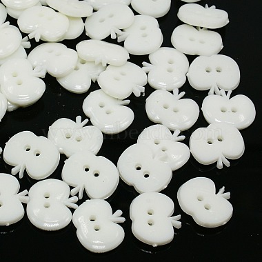16mm White Fruit Acrylic 2-Hole Button