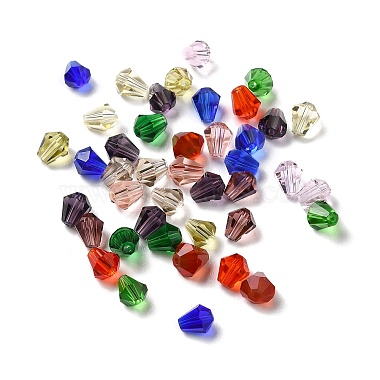 Mixed Color Diamond Glass Beads
