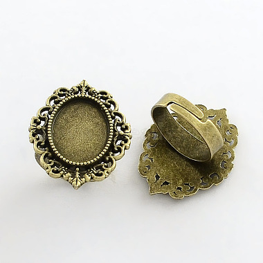 Antique Bronze Iron Ring Components