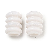 Opaque Acrylic European Beads, Large Hole Beads, Column, White, 15x11mm, Hole: 6mm, about 600pcs/500g(SACR-L007-008C)