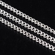 Iron Twisted Chains Curb Chains, Unwelded, with Spool, Silver Color, Link: 2x3mm, 0.5mm thick, about 328.08 Feet(100m)/roll(CHS002Y-S)