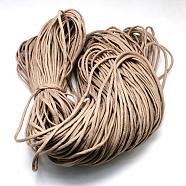 7 Inner Cores Polyester & Spandex Cord Ropes, Solid Color, for Rope Bracelets Making, Camel, 4~5mm, about 109.36 yards(100m)/bundle, 420~500g/bundle(RCP-R006-197)