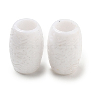 Opaque Acrylic Beads, Large Hole Beads, Barrel, White, 20x13.5mm, Hole: 8mm, about 310pcs/500g(SACR-L007-026B)