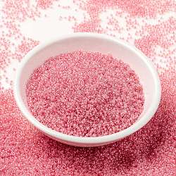 MIYUKI Round Rocailles Beads, Japanese Seed Beads, 15/0, (RR1109) Inside Dyed Rose Pink, 1.5mm, Hole: 0.7mm, about 5555pcs/10g(X-SEED-G009-RR1109)