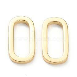 Brass Linking Rings, for Necklace Making, Long-Lasting Plated, Rectangle, Real 18K Gold Plated, 20x10x2mm(X-KK-P200-05G)