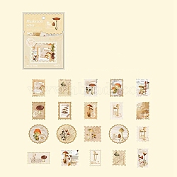 Post Office Paper Sticker, Mushroom, 60x60mm, 40 sheets(PW-WG69294-05)