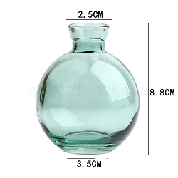 Glass Vases, for Home Desktop Decoration, Medium Aquamarine, 75x88mm(PW-WG51C8B-08)