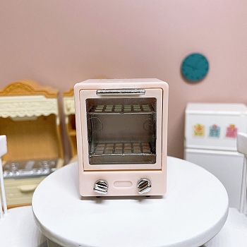 1:12 Dollhouse Kitchen Miniature Model, European Style Kitchen Furniture Vertical Electric Oven, Misty Rose, 37x30x50mm