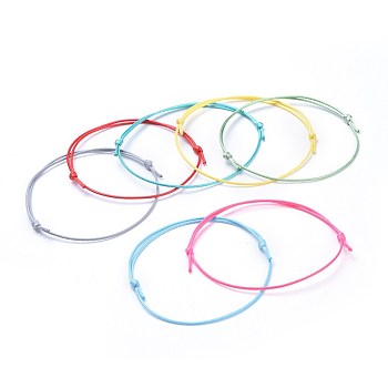 Eco-Friendly Korean Waxed Polyester Cord Bracelet Making, Mixed Color, 10-5/8 inch~11 inch(27~28cm), 1mm
