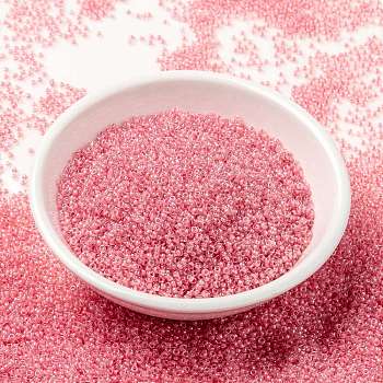 MIYUKI Round Rocailles Beads, Japanese Seed Beads, 15/0, (RR1109) Inside Dyed Rose Pink, 1.5mm, Hole: 0.7mm, about 5555pcs/10g