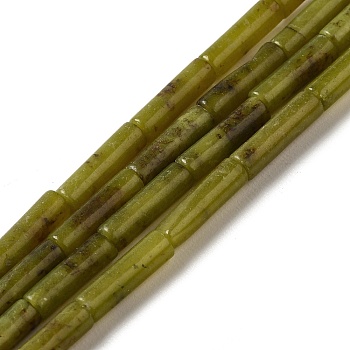 Natural TaiWan Jade Beads Strands, Column, 13.5~14x4~4.5mm, Hole: 1.2mm, about 28pcs/strand, 15.16''(38.5cm)