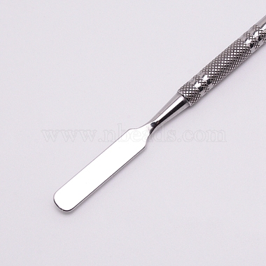 Stainless Steel Color Palette and Double Head Spoon Palette Spatulas Stick Rod(MRMJ-WH0062-42P)-2