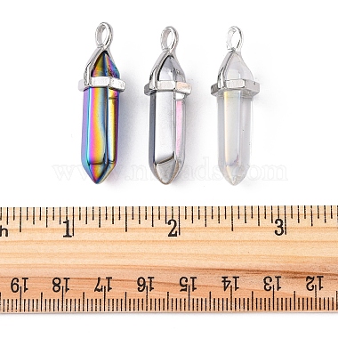 3 pièces 3 couleurs pendentifs pointus en verre à facettes(KK-FS0001-09)-6