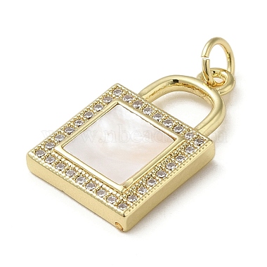 Brass Micro Pave Cubic Zirconia Pendants(KK-Q808-36G)-2