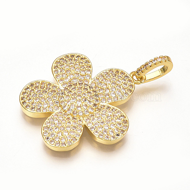 Brass Micro Pave Cubic Zirconia Pendants(ZIRC-T004-17G)-2