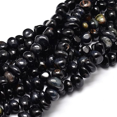 9mm Black Nuggets Tiger Eye Beads
