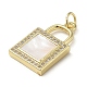 Brass Micro Pave Cubic Zirconia Pendants(KK-Q808-36G)-2