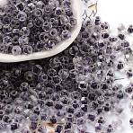 Glass Seed Beads, Inside Colours, Bicone, Dark Slate Blue, 4.5x3.5mm, Hole: 1.4mm, about 5625pcs/pound(SEED-A032-01P)