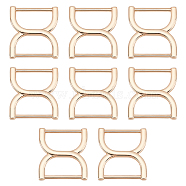 WADORN Zinc Alloy Bag Strap Adjuster Buckles, Double D-shaped, with Iron Screws, Light Gold, 3.67x3.4x0.43cm, Inner Diameter: 1.28x2.5cm, 8pcs/box(FIND-WR0008-72)