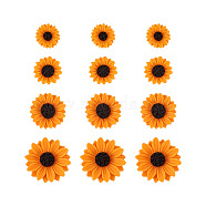 100Pcs 4 Style Resin Cabochons, Sunflower, Mixed Color, 25pcs/style(CRES-CD0001-01)