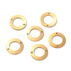 Ion Plating(IP) 304 Stainless Steel Connector Charms, Ring, Golden, 13x1mm, Hole: 1mm(STAS-M005-01G)