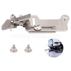 Iron Sewing Machine Presser Foot with Screws, Snap On Sewing Machine Foot , Platinum, 110x38.5x25mm, Hole: 17x4mm(FIND-WH0110-601)