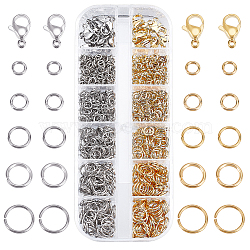 304 Stainless Steel Open Jump Rings, Golden & Stainless Steel Color, 4x0.8mm, Inner Diameter: about 3mm(STAS-PH0018-16)