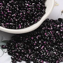 Spray Painted Glass Seed Beads, Peanut, Orchid, 4~5x2~2.5x2~2.5mm, Hole: 0.8~0.9mm, about 8500pcs/pound(SEED-F005-08A-04)