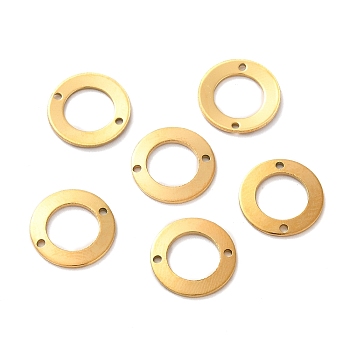 Ion Plating(IP) 304 Stainless Steel Connector Charms, Ring, Golden, 13x1mm, Hole: 1mm