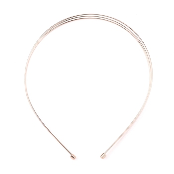 Alloy Double Hair Band Findings, Rose Gold, 137x119x4mm