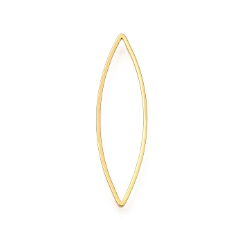 Brass Open Back Bezel Link Rings, Long-Lasting Plated, Nickel Free, Real 18K Gold Plated, For DIY UV Resin, Epoxy Resin, Pressed Flower Jewelry, Horse Eye, 28x8x1mm