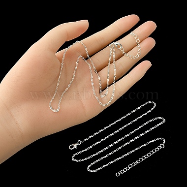 6Pcs Iron Cable Chains Necklaces Set for Women(MAK-YW0001-06)-3