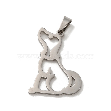 Stainless Steel Color Dog 304 Stainless Steel Pendants