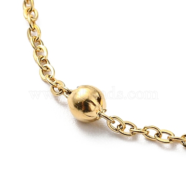 304 Stainless Steel Satellite Chain Necklace for Women(NJEW-A008-01G)-3