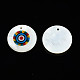 Printed Freshwater Shell Charms(SHEL-T009-20B)-3