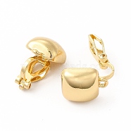 Alloy Clip-on Earring Findings, with Horizontal Loops, Square, Golden, 17x10x16mm, Hole: 1.2mm(X-PALLOY-M208-05G)