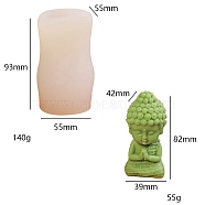 DIY Silicone Candle Molds, for Candle Making, Buddha, 55x55x93mm(PW-WGE0F90-01)