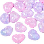 Transparent Resin Cabochons, Water Ripple, Heart, Plum, 17x21x7.5mm(CRES-N031-003A-B13)