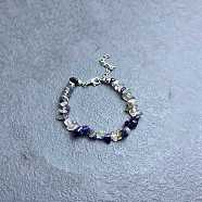 Natural Fluorite Chip Beaded Bracelets for Women(IW6789-14)