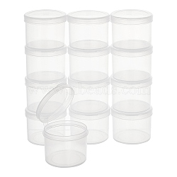 Polypropylene(PP) Storage Containers, with Hinged Lid, for Beads, Jewelry, Small Items, Column, Clear, 4.4x3.9x3cm, Inner Diameter: 3.5cm(CON-WH0073-14A)
