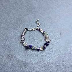 Natural Fluorite Chip Beaded Bracelets for Women(IW6789-14)