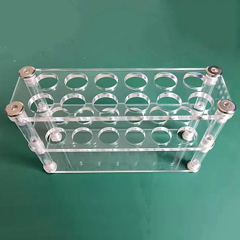 Acrylic Multi-Use Colorimetrical Cylinder Tube Display Racks, 12-Hole 25ML Test Tube Display Stands, Lab Supplies, Rectangle, Clear, 180x60x85mm