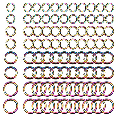 Rainbow Color Stainless Steel Open Jump Rings