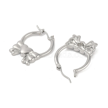 boucles d'oreilles créoles en laiton pour femme(EJEW-F344-01P-02)-2